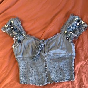 Smocked Free People Top!